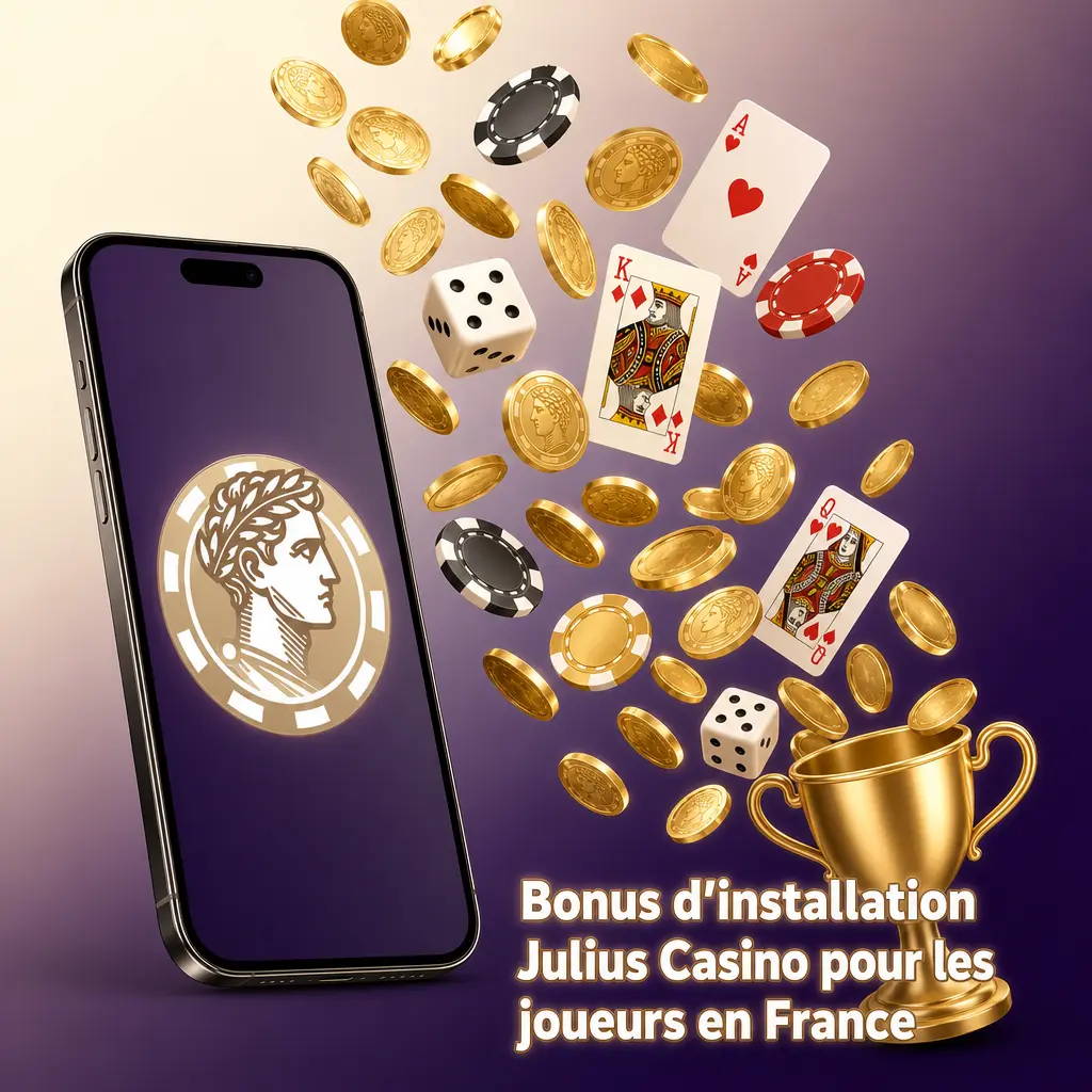 Bonus d'installation Julius Casino sur mobile