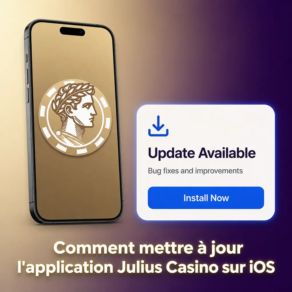 Mise à jour de l'application Julius Casino sur iPhone