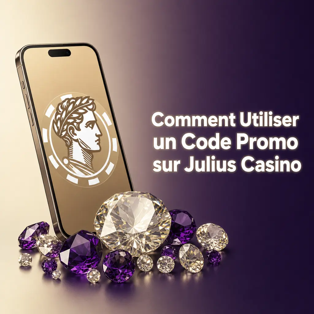 Saisie d'un code promo dans le champ Code Bonus sur Julius Casino